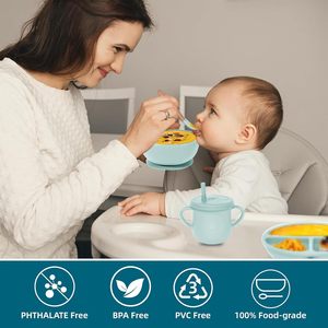 Juego de Alimentación de Silicona para Bebés, Libre de BPA, de Grado Alimenticio, con Logotipo Personalizado, Precio de Fábrica, para Productos de Marca para Bebés - Product Image 4