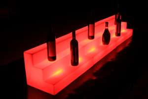 3 Tier Wine Rack Led Liquor Bottle Display Shelf Wine Display Rack RGB Color Change champagne Bottle Presenter for Bar Party - Product Image 5