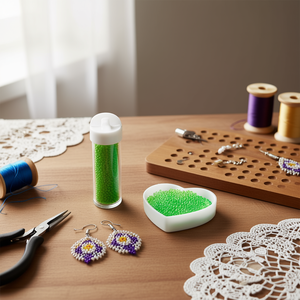 Ilan Abalorio Perline verdi da 4 mm per artigianato e creazione di gioielli - Product Image 3