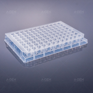 0.5ml 96 puits clair puits profond plaque U fond sans pyrogène PCR sans microplaque en polypropylène - Product Image 2