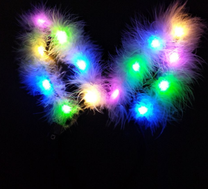 Fournitures de fête allument floue led <span class=keywords><strong>lapin</strong></span> <span class=keywords><strong>oreille</strong></span> <span class=keywords><strong>bandeau</strong></span> nouvel an Noël MENÉ mignon animal <span class=keywords><strong>lapin</strong></span> <span class=keywords><strong>oreille</strong></span> bandeaux pour enfants - Product Image 3