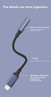 Adaptador de Audio tipo C de 3,5mm, convertidor de USB-C, cable de conexión de auriculares de decodificación Digital DAC para teléfono móvil, portátil, nueva condición