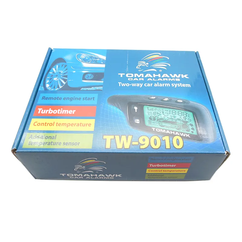 Allarme auto start LCD telecomando chiave twoway sistema di allarme per auto Tomahawk TW9010