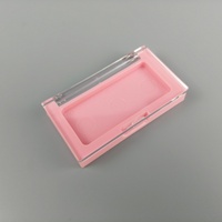 Palette de maquillage vide en plastique avec couvercle transparent pour correcteur, contour, illuminateur et blush, personnalisable avec logo