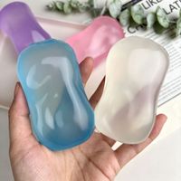 Squishy a Forma di Sapone in Gelatina Trasparente in TPR, Morbido e Non Risalente, per Decorazione Scrivania, Antistress, Regalo