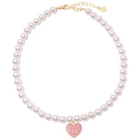 Nouveau Rose 12 signe du zodiaque pendentif collier perle artificielle chaîne en acier inoxydable charme bricolage gouttes huile symbole été bijoux chaud