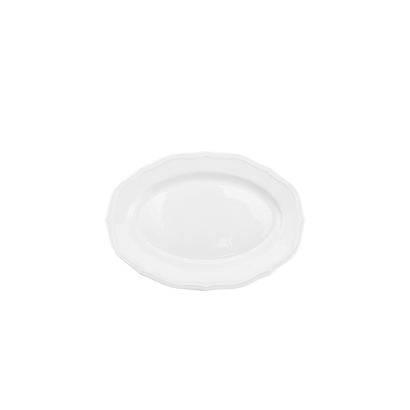 white 10 inches Oval Plate