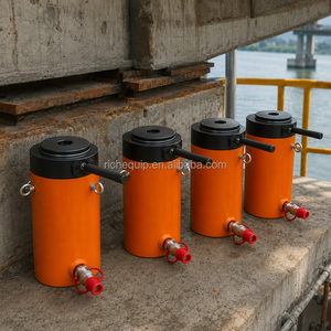 Vérin hydraulique autobloquant à simple effet avec verrouillage automatique de la écrou, capacité 500 tonnes, pour levage lourd en pont et exploitation minière - Product Image 5