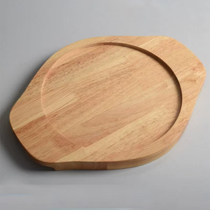 Alfombrilla aislante de calor de madera, forma redonda irregular, para olla de piedra, arroz, teppanyaki, base antiescaldante, bandeja, salvamanteles - Product Image 2