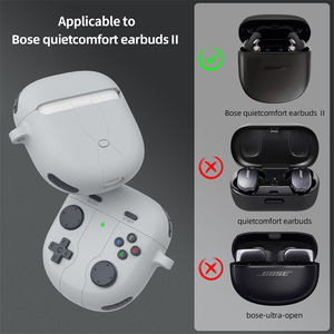 Étui pour écouteurs <span class=keywords><strong>Bose</strong></span> QuietComfort II en silicone souple avec crochet, motif de console de jeu créative, dessin animé 3D - Product Image 2