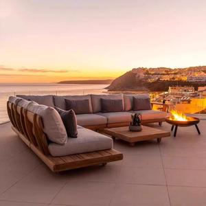 Ensemble <span class=keywords><strong>de</strong></span> canapés d'extérieur en teck, design scandinave, pour hôtel, villa, piscine, meubles <span class=keywords><strong>de</strong></span> <span class=keywords><strong>jardin</strong></span> en <span class=keywords><strong>bois</strong></span> massif - Product Image 5