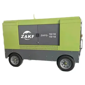 ZAKF 174PSI 180cfm נייד דיזל אוויר מדחס בורג סוג אוויר מדחס לעבודות בנייה