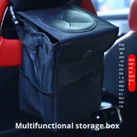 Poubelle de voiture pliable en tissu Oxford imperméable, boîte de rangement créative, sac de rangement suspendu au dossier du siège