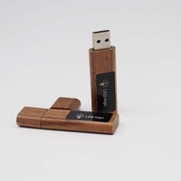 Tongkat USB LED warna-warni, tongkat memori USB LED penuh warna kayu 8GB 16GB 32GB 64GB 128GB