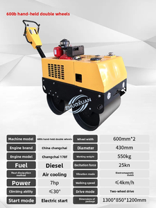 Mini-compacteur d'asphalte à double tambour, rouleau vibratoire, rouleau de construction à moteur diesel - Product Image 2