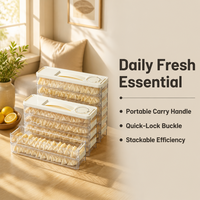 Boîte de rangement durable pour raviolis, à fixer sur la porte latérale du réfrigérateur, pour espaces étroits, en plastique alimentaire, pour la conservation et l'organisation