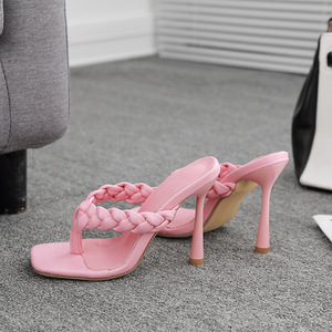 <span class=keywords><strong>Sandali</strong></span> con <span class=keywords><strong>Tacco</strong></span> a Spillo Intrecciati Nuova Collezione Estate 2022, Ciabatte con <span class=keywords><strong>Tacco</strong></span> Alto da Donna in Colori Vivaci, <span class=keywords><strong>Sandali</strong></span> con Fiocco e <span class=keywords><strong>Tacco</strong></span> - Product Image 6