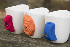 Nouveauté tasse d'escalade en céramique personnalisée tasse de grimpeur en porcelaine de qualité supérieure avec pincement tasse de maintien d'escalade - Product Image 5