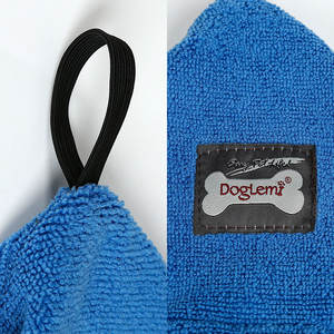 Großhandel Custom Cartoon Logo Bad Haustier Handtuch Wasch bar Schnellt rocknend Absorbent Bestickt Druck Mikro faser Hunde tuch - Product Image 4