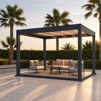 Gazebo motorisé en aluminium économique avec protection UV UPF 50+ pour les espaces de réception et de négociation en plein air