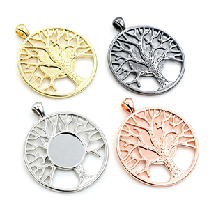 Pendentif camée <span class=keywords><strong>de</strong></span> 14 mm en alliage <span class=keywords><strong>de</strong></span> zinc plaqué or rhodié, style feuille d'arbre, <span class=keywords><strong>plume</strong></span>, ailes, avec base cabochon et capuchons <span class=keywords><strong>de</strong></span> perles - Product Image 5