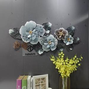 Décoration Murale Métallique Dorée de Luxe Style Nordique 120x60cm, Motif Floral Printanier, Idéale pour Hôtels – Vente Directe Usine - Product Image 2