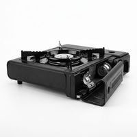 Réchaud à butane portable certifié CE 2,1 kW, brûleur unique coupe-vent, cuisinière de camping avec étui rigide pour pique-nique en plein air, barbecue, urgence