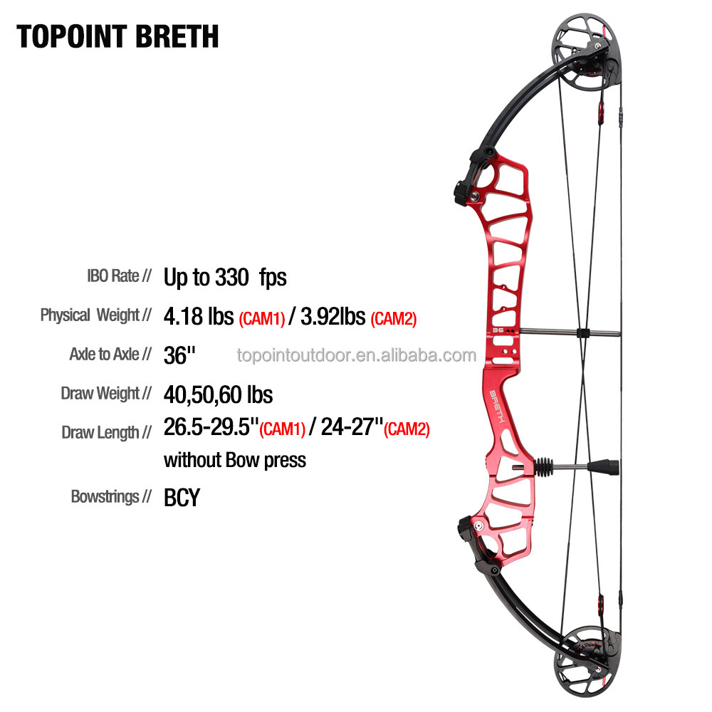 TOPOINT ARCHERY ターゲットコンパウンドボウ ブレット36インチ競技用 