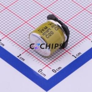 ตัวเก็บประจุแบบอิเล็กโทรไลต์อะลูมิเนียมชนิด SMD รุ่น VKME1001C681MV, ขนาด D10xL10 มม., 680uF, 20%, 16V, 1.33A-100kHz - Product Image 2