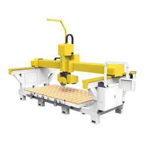 Máquina de gravação a laser roteador cnc, 5 eixos, serra de ponte cnc, pedra de granito