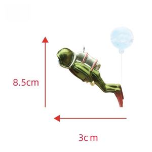 Nuevo personaje de dibujos animados naranja ecológico Frogman pecera paisajismo decoración buzo viendo apilamiento tesoro excavación plástico - Product Image 2