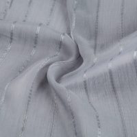 Voile en polyester chiffon filé argenté 9908 pour enfants, doux, respirant et léger, idéal pour les collections Ramadan et Aïd