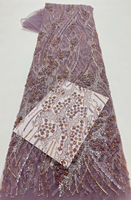 Dentelle en filet 3D de luxe NI.AI, perlée et colorée, pour robes de mariée africaines Asoebi, robes de soirée et de cérémonie