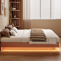 Tempat Tidur Kayu Solid Gantung, Tempat Tidur Tekanan Udara, Tempat Tidur Double, Apartemen Ukuran Kecil