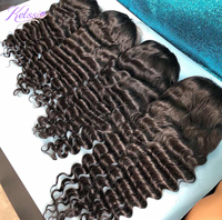 Vendeur de cheveux humains bouclés bruts birmans non transformés à cuticules alignées, Perruque en cheveux afro crépus bouclés 4c en soie avec un seul donneur en dentelle