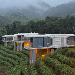 लक्जरी मॉड्यूलर प्रीफैब्रिकेटेड कंटेनर आवास अंतरिक्ष कैप्सूल पर्यावरण के अनुकूल सूक्ष्म गृह कार्यालयों या छुट्टी विला के लिए - Product Image 1