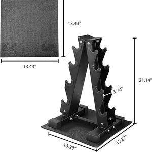 ชุดดัมเบลยางหกเหลี่ยม 100 ปอนด์ สำหรับใช้ในบ้าน ขายส่ง พร้อมชั้นวางแนวตั้งสำหรับฝึกความแข็งแรง - Product Image 3