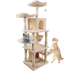Tiang Gores Furnitur Kondominium Pohon Kucing, Mainan Rumah Hewan Piaraan Anak Kucing - Product Image 2
