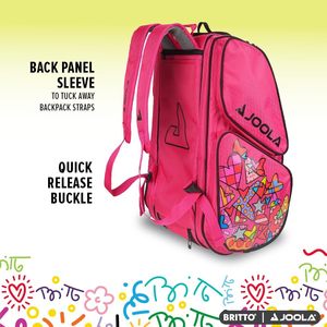 Free Sample Men and Women's Tennis Badminton Pickleball Rackets Backpack Water-Resistant Nylon <b>Sling</b> Crossbody <b>Bag</b> Backpack - Product Image 3