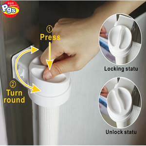 Barrière de sécurité rétractable en fer robuste et innovante pour bébé, multifonction, certifiée ISO9001, pour escaliers, 53x45 - Product Image 3