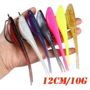 Stainless Steel Artificial Soft Bait <strong>Baby</strong> Silencer High Elastic Forktail 120mm 10g Tear-Resistant Floating Two-Color <strong>Pike</strong> - Product Image 5