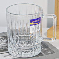 Mug en Verre Vintage Sans Plomb, Best-Seller, Moderne et Classique, pour Maison, Fêtes, Café et Jus, avec Anse