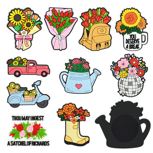 Magneti per Frigorifero a Forma di Fiori Cartoon, Adesivi per Lavagna per l'Apprendimento Precoce dei Bambini, Magneti in PVC Morbido - Product Image 1