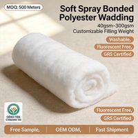 Entoilage matelassé non tissé en polyester thermocollé 40 100 GSM pour doublure de veste OEM
