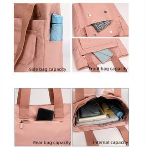 Wholesale High Quality Fashion Nylon Waterproof Hand Bags Large Capacity Portable Shoulder Bag for Women Casual Zipper Tote Bag - Product Image 4