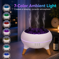 Humidificateur d'air ultrasonique dynamique à sept couleurs avec fonction de minuterie et pulvérisation de méduse à brume froide