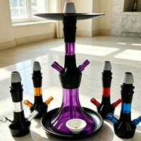 Set Hookah Shisha Yy Brand Desain Cermin Modern Tipe Lurus Warna Asap Besar Berkualitas Tinggi Premium dari Aluminium Alloy Jepang