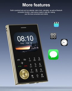 Mini téléphone portable compact V8, réseau GSM 2G, double SIM en veille, fonction Magic Voice, liste noire, petit téléphone de poche à touches, téléphone de secours - Product Image 2