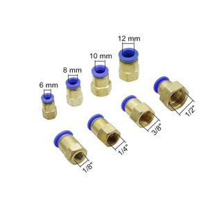 Conector de Manguera de <span class=keywords><strong>Aire</strong></span> de 6/8/10/12 mm a Rosca Hembra de <span class=keywords><strong>1</strong></span>/8" 3/8" <span class=keywords><strong>1</strong></span>/2" <span class=keywords><strong>1</strong></span>/<span class=keywords><strong>4</strong></span>", Conexión Rápida Recta de Un Toque - Product Image 2