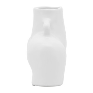 Vaso in ceramica a forma di mezzo corpo astratto, moderno, in gres, per decorare il soggiorno - Product Image 4
